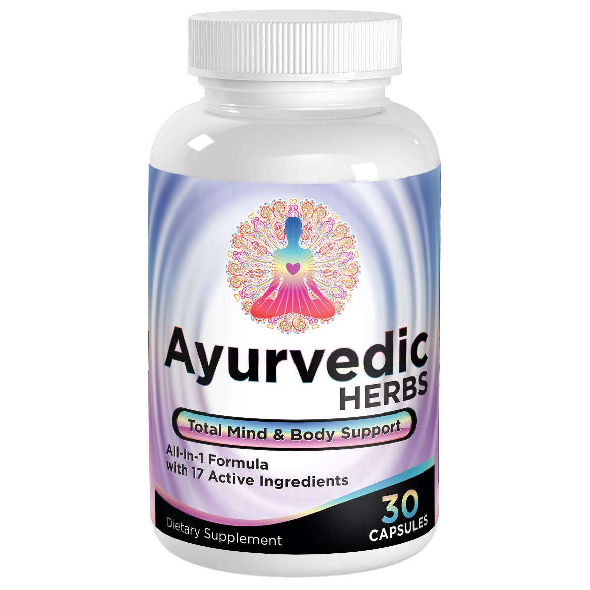 Ayurvedic Herbs 🧘🏽♂️ (All-in-1) Supplement Formula Pills - Ayurveda Mind, Body & Spirit Herbal Blend Complex with 17 Active Ingredients - Natural Ayurvedic Supplement Decalcifies & Activates Pineal Gland 👁️ Not Available in UK