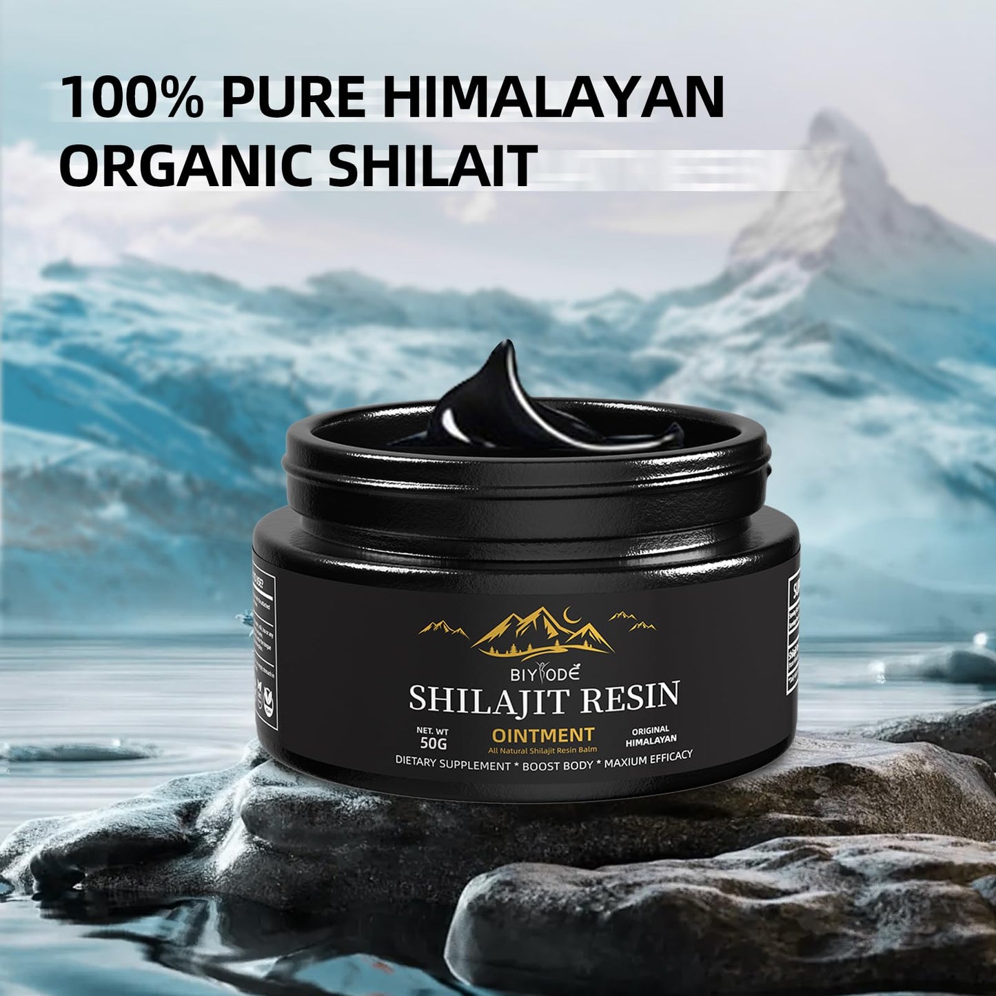 Pure Himalayan Shilajit Resin 600mg | 50 Servings with Fulvic Acid & 85+ Trace Minerals | Vegan, Non-GMO Energy Supplement for Men & Women | Ancient Ayurvedic Formula