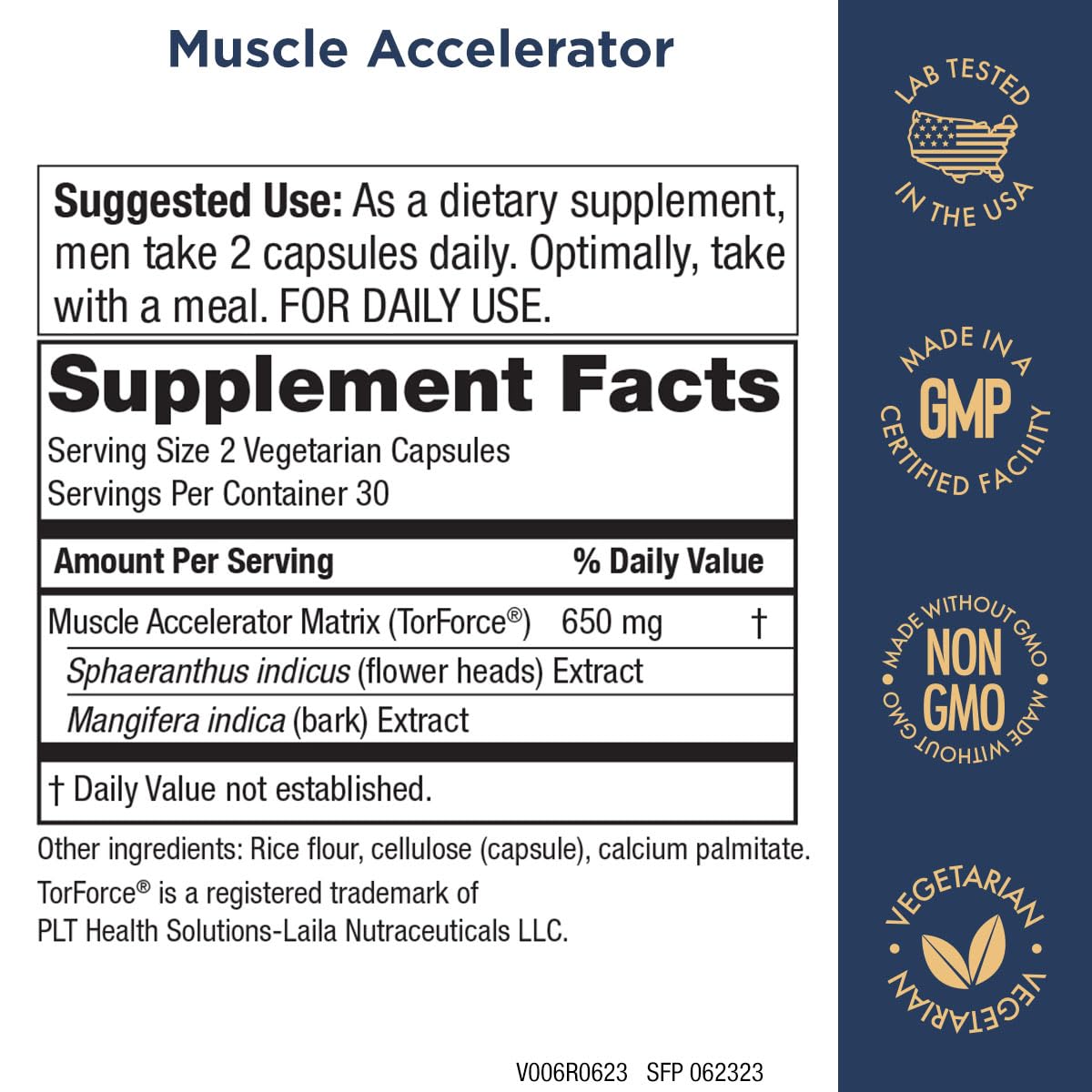 Purity Products Muscle Accelerator 650 mg Patented & Clinically Tested Muscle Accelerator Blend of Ayurvedic Herbal Extracts Promotes Strength, Endurance + Muscle Growth - 60 Veg Caps