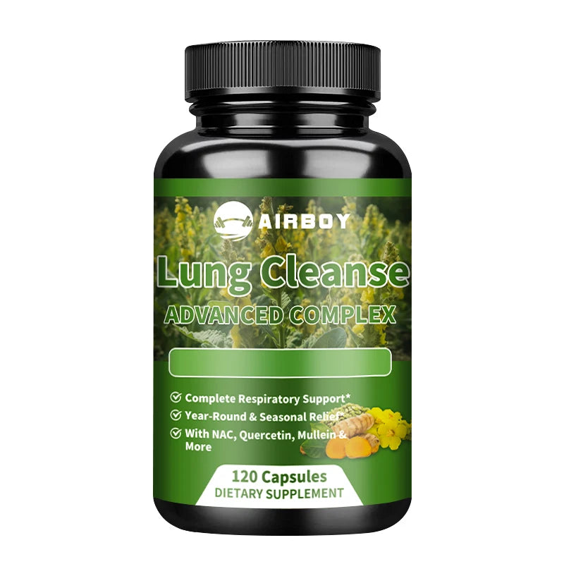 Lung Cleansing and Detoxification - Supports Respiratory Health and Boosts Immunity - 120 Capsules