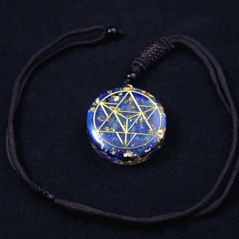 Orgone Pendant Natural Crystal lapis lazuli Seven Chakra Pendant Necklace Jewelry Orgonite
