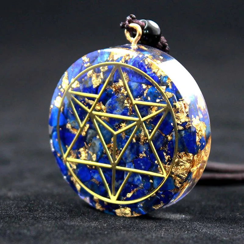 Orgone Pendant Natural Crystal lapis lazuli Seven Chakra Pendant Necklace Jewelry Orgonite