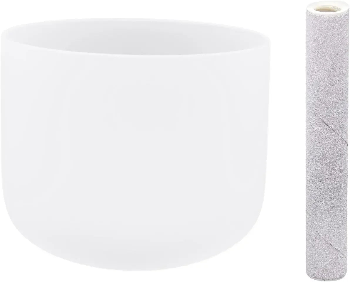 432 Hz Crystal Singing Bowl, Perfect Pitch, 8-Inch Singing Bowl for Sound Healing, Meditation, and Protection.