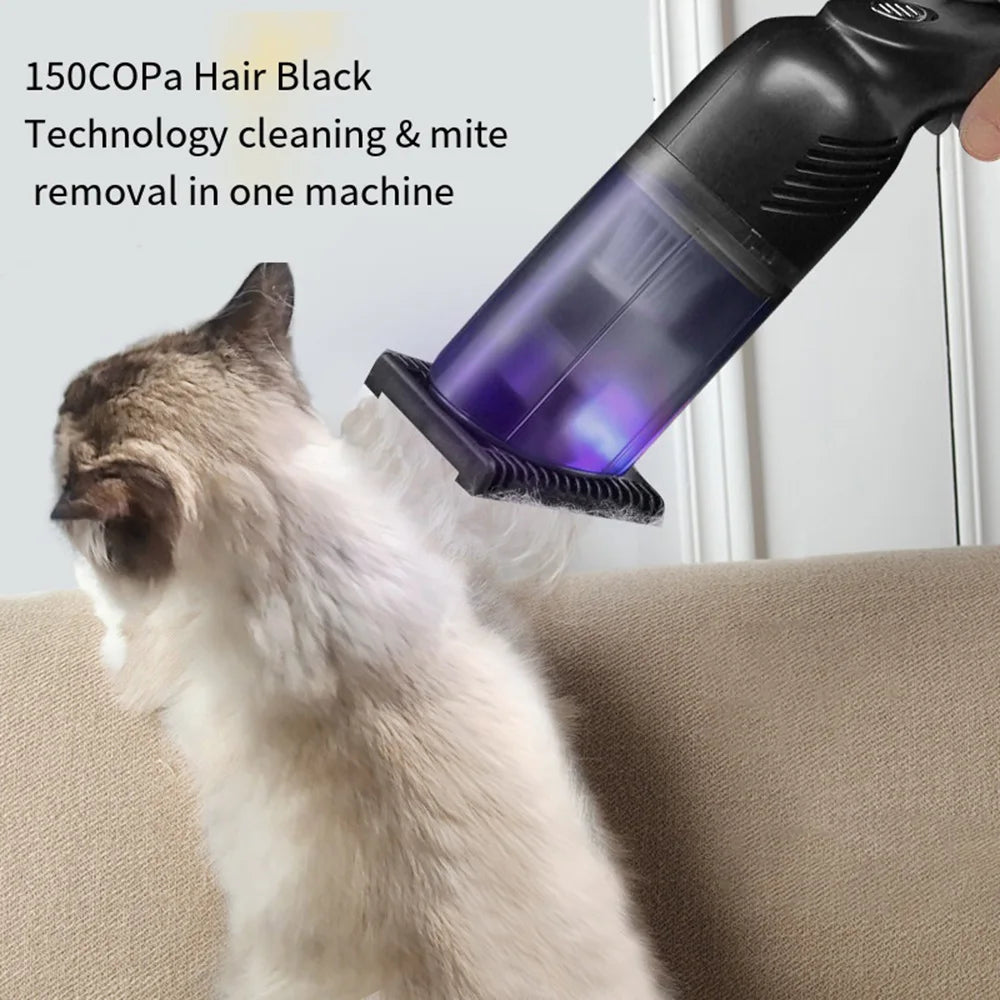 Electric Portabal Dust Mite Remover Wireless Vacuum Cleaner & Handheld UV 15000 Also Great For Pet Fur & Car.