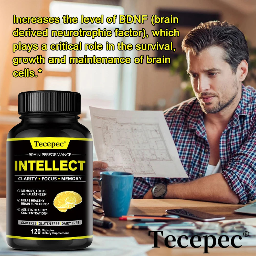 Nootropics - Support healthy brain function, help fight mental dullness and brain fog, and slow brain aging
