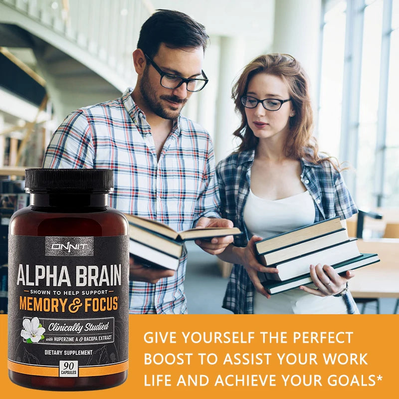 Alpha Brain 🧠 Powerful Nootropic Brain Supplement Boost Intelligence Great for Focus, Concentration and Memory