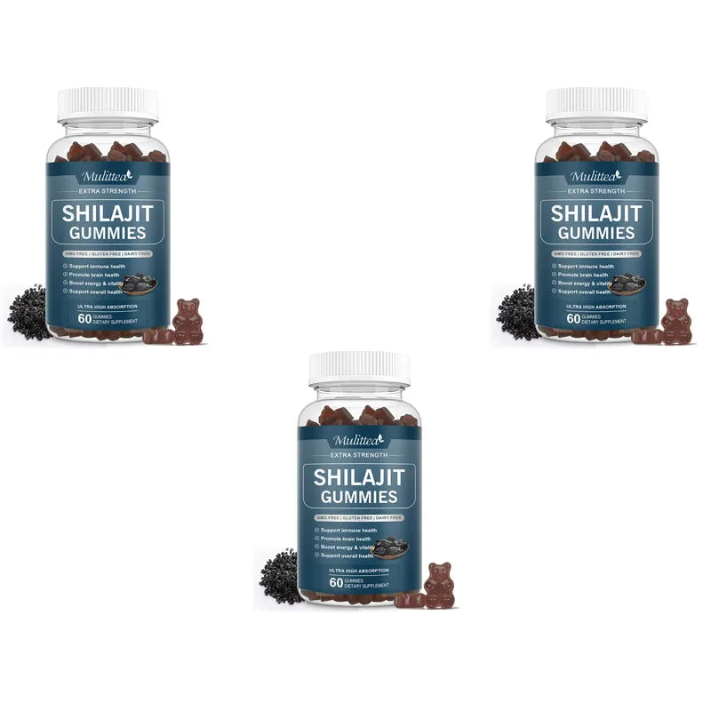 100% Shilajit Gummies with 85+ Trace Mineral & Fulvic Acid Supports Energy and Immune System.