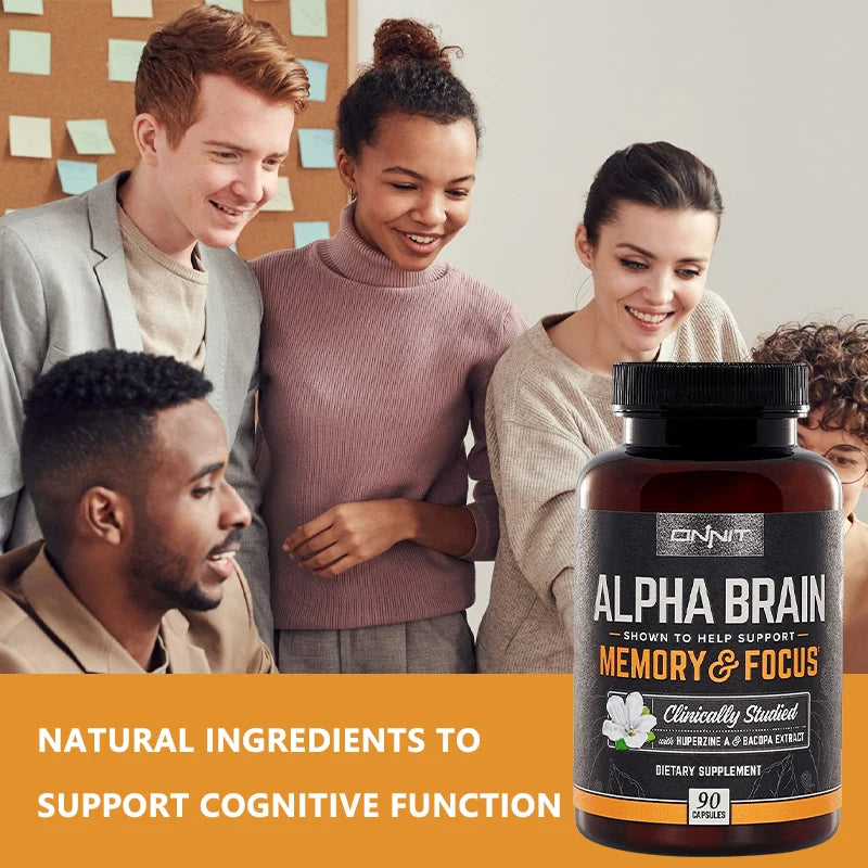 Alpha Brain 🧠 Powerful Nootropic Brain Supplement Boost Intelligence Great for Focus, Concentration and Memory