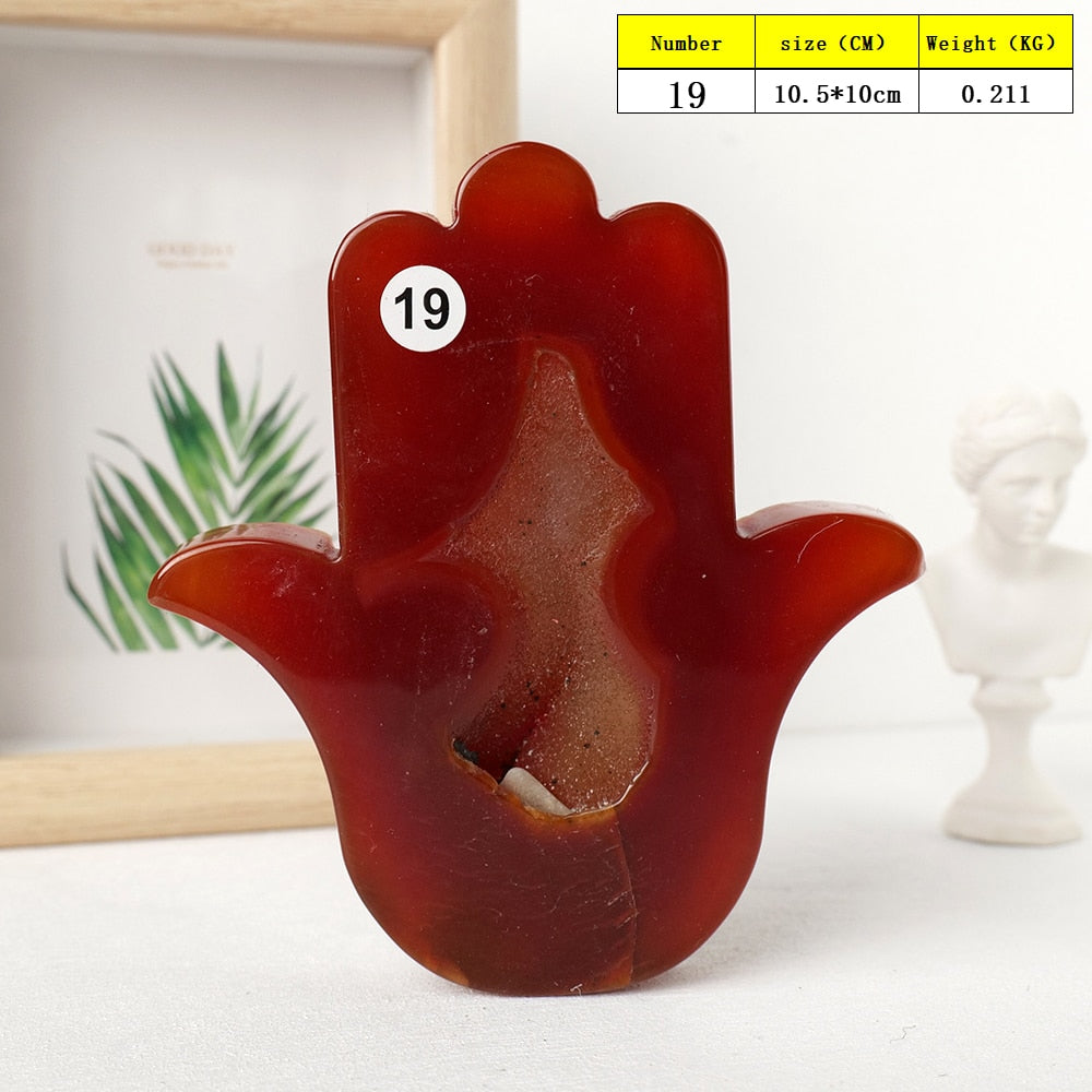 1pc Natural Carnelian Crystal Big Hand Red Agate Cluster Spiritual Meditation Increases Your Feng Shui.