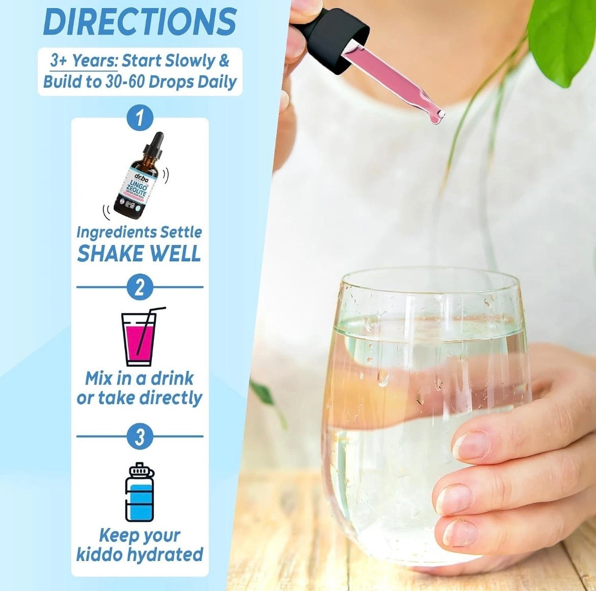 Zeolite Detox for Kids ,Pure Zeolite Inhances Speech Patterns Liquid Drops with  B12 & D3