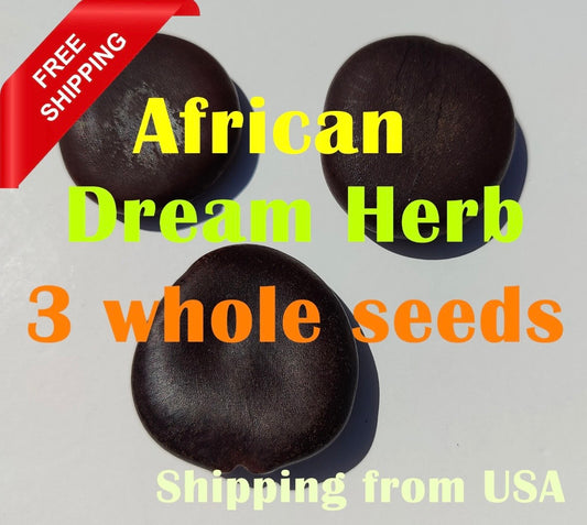 3 African Dream Herb Entada rheedii African dream seed Sea bean cacoon vine seed. Promotes lucid dreaming & Astral travel. Only ships to U.S