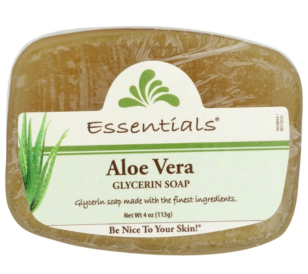 Aloe Vera Glycerine Soap 4 oz - Softening & Cleansing for Adult Skin All Natural.