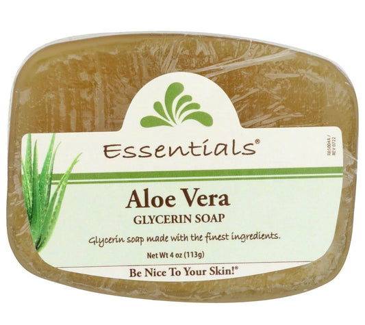 Aloe Vera Glycerine Soap 4 oz - Softening & Cleansing for Adult Skin All Natural.