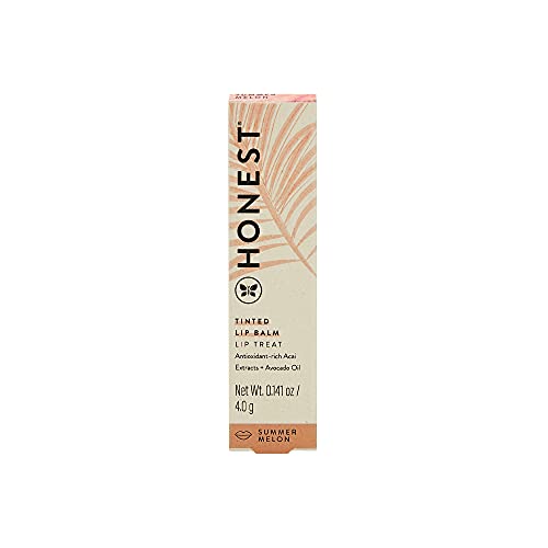 Organic Lipstick Honest Beauty Tinted Lip Balm | Antioxidant-rich Acai Extracts + Avocado Oil | EWG Certified, Vegan, Cruelty Free | Summer Melon