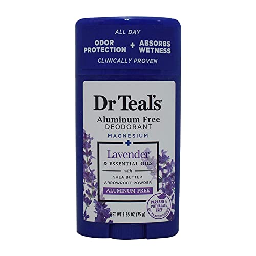 Dr Teal's Aluminum Free Deodorant - Lavender - Paraben & Phthalate Free - 2.65 oz