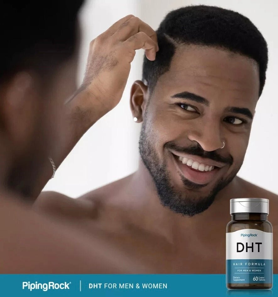 PipingRock DHT Blocker Hair Formula For Men 💆🏾‍♂️& Women 💆🏾‍♀️Advanced Growth Supplement for Hereditary Thinning Hair.