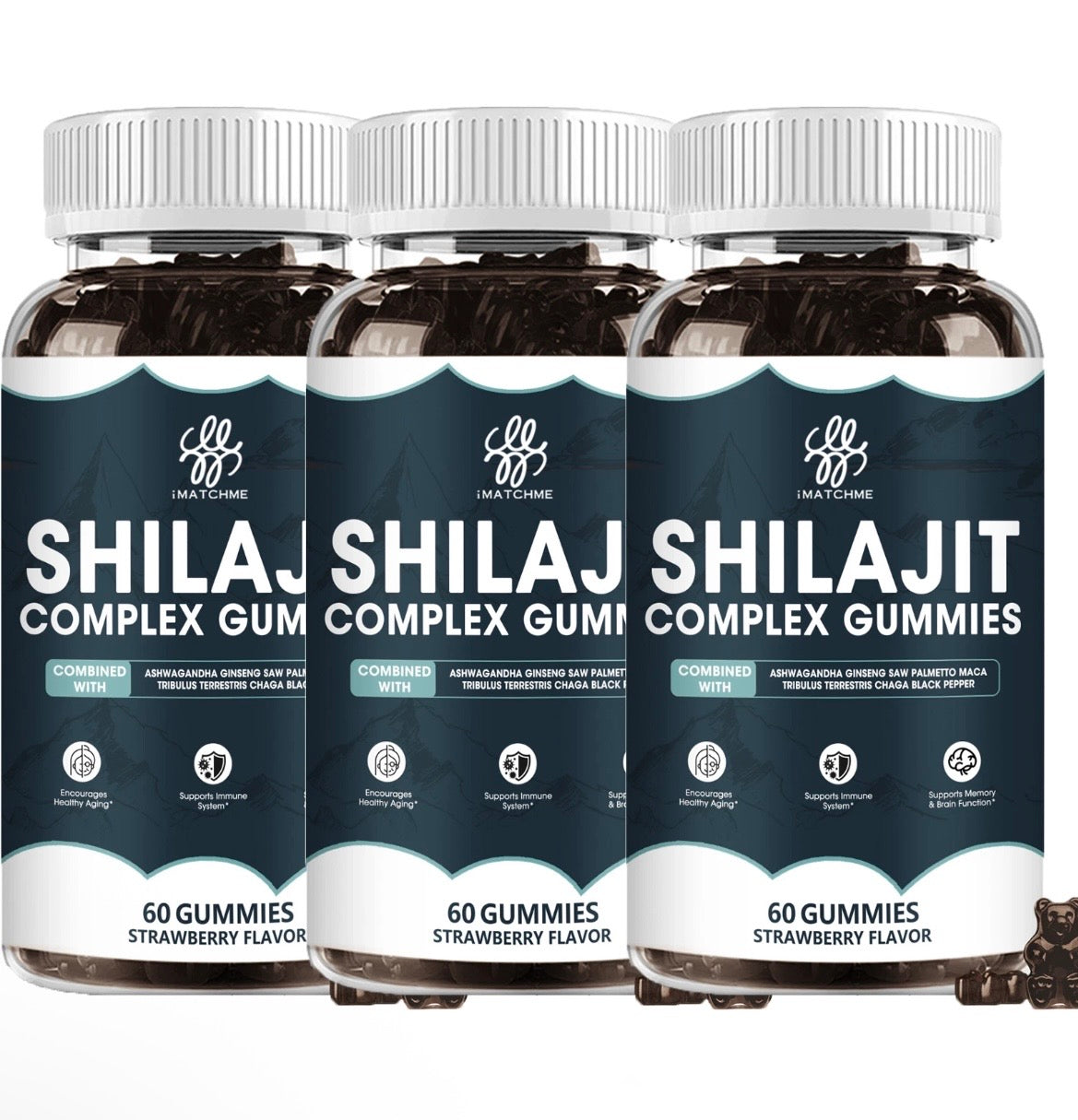 Shilajit Complex Gummies with 85+ Trace Mineral & Fulvic Acid Supports Energy and Immune System.