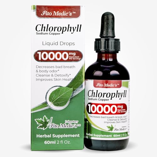 Chlorophyll Liquid Drops Detoxifying Agent Removes Toxic Metals, Micro Plastics & More Natural Deodorizer