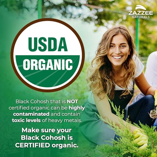 Organic Black Cohosh Black cohosh is often used to relieve hot flashes, night sweats, and other menopausal symptoms.