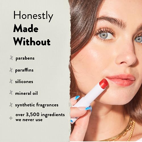 Organic Lipstick Honest Beauty Tinted Lip Balm | Antioxidant-rich Acai Extracts + Avocado Oil | EWG Certified, Vegan, Cruelty Free | Summer Melon