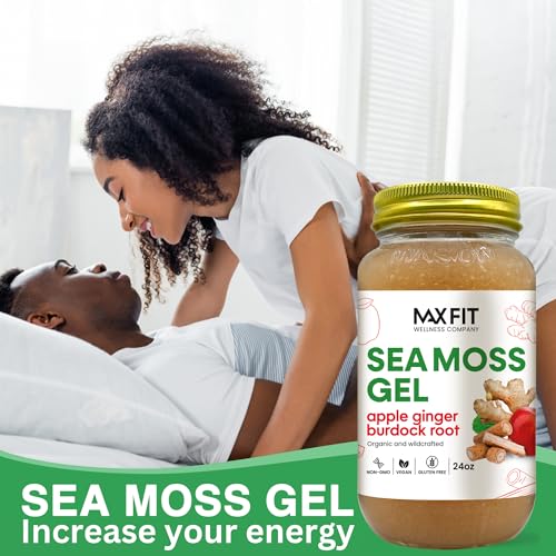 Sea Moss Gel Organic Raw (12 Flavors) 24oz Wildсrafted Gold Sea Moss Gel from Saint Lucia | 92 Vitamins and Minerals | Pure Raw+Non-GMO | Vegan Superfood