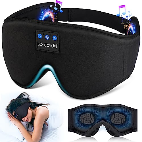 Lucid Dreaming Sleep Headphones, 3D Sleep Mask Bluetooth Wireless Music Eye Mask, Sleeping Headphones for Side Sleepers Sleep Mask with Bluetooth Headphones Ultra-Thin Stereo Speakers Perfect for Sleeping