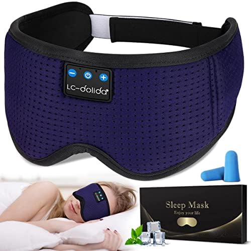 Lucid Dreaming Sleep Headphones, 3D Sleep Mask Bluetooth Wireless Music Eye Mask, Sleeping Headphones for Side Sleepers Sleep Mask with Bluetooth Headphones Ultra-Thin Stereo Speakers Perfect for Sleeping