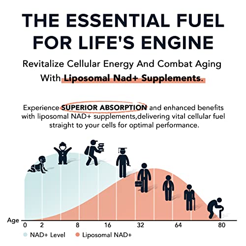 NAD Supplement, 98% Pure NAD+ Supplement, Superior Absorption, Alternative to Nicotinamide Riboside or NADH to Boost NAD+ for Aging Defense, Energy, Longevity, 120 Softgels