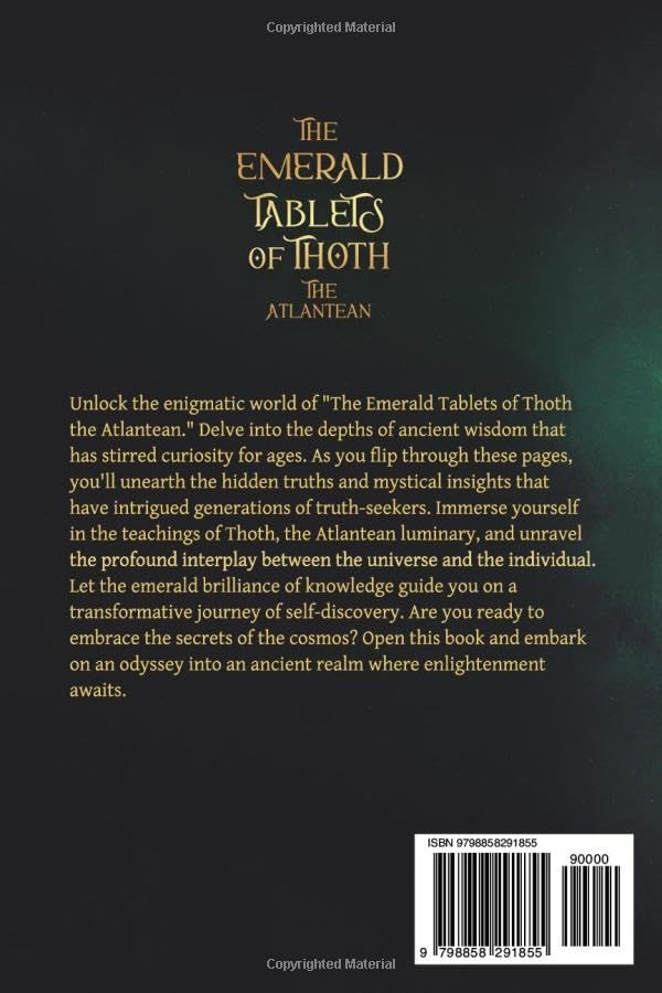 The Emerald Tablets of Thoth the Atlantean