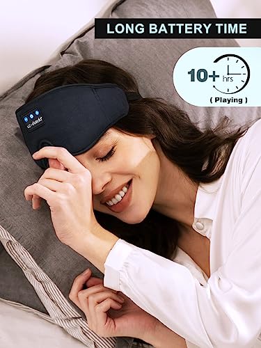 Lucid Dreaming Sleep Headphones, 3D Sleep Mask Bluetooth Wireless Music Eye Mask, Sleeping Headphones for Side Sleepers Sleep Mask with Bluetooth Headphones Ultra-Thin Stereo Speakers Perfect for Sleeping