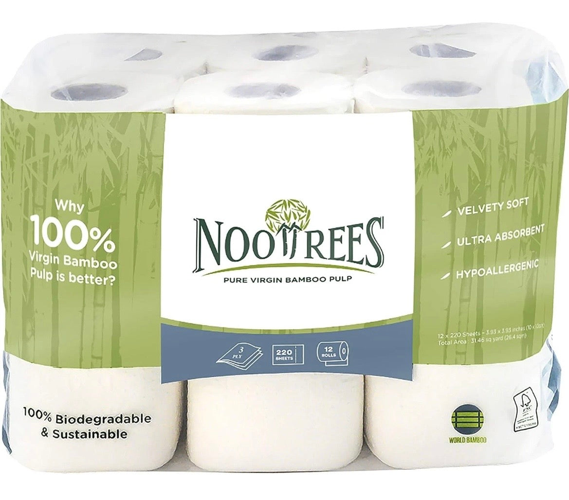 Bamboo Toilet Paper, Eco Friendly, Tree-Free, Biodegradable, Septic Safe, Chemical Free