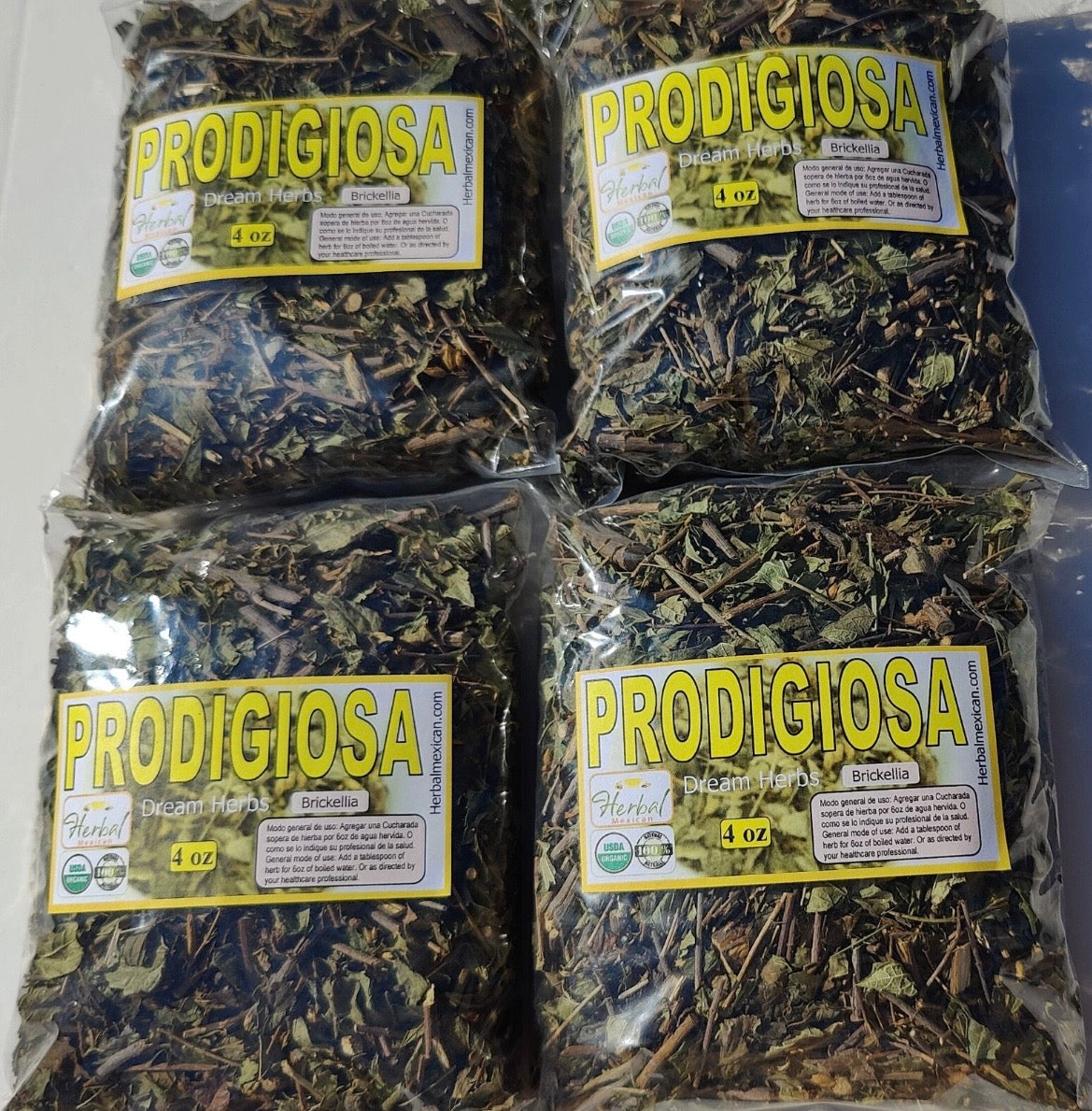 Mexican Dream Herb Prodigiosa, Amula herb, Organic Prodijiosa Wild Crafted Herbs 4oz Great For Lucid Dreaming & Astral Travel.