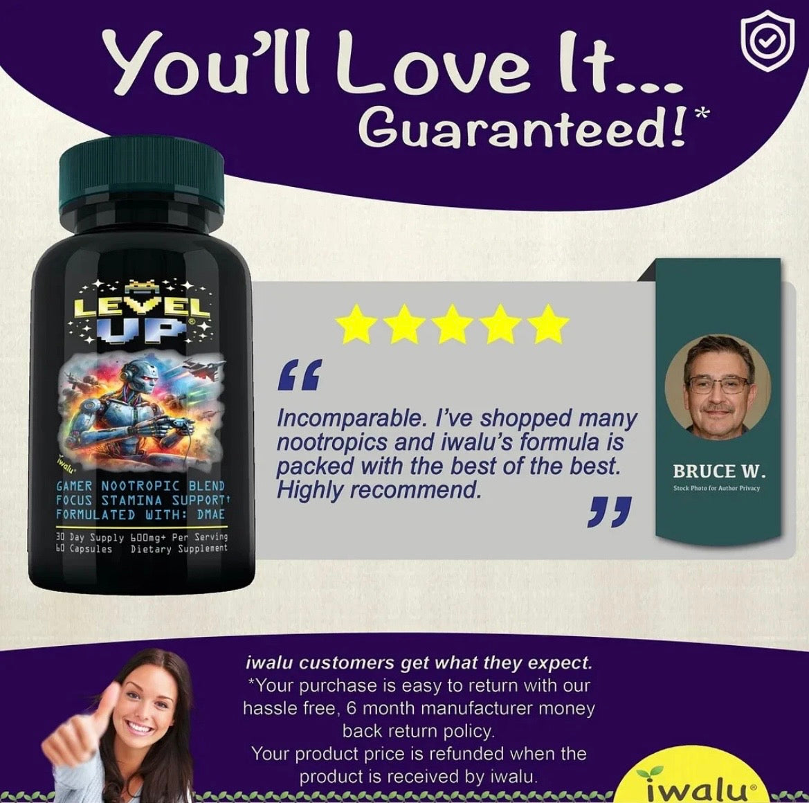 Brain Booster Nootropic Natural Adhd Supplements for Adults Extreme Focus | Great For Gaming, Writing, Reading & Activities That Require Deep Focus & Concentration 🧘🏽‍♂️