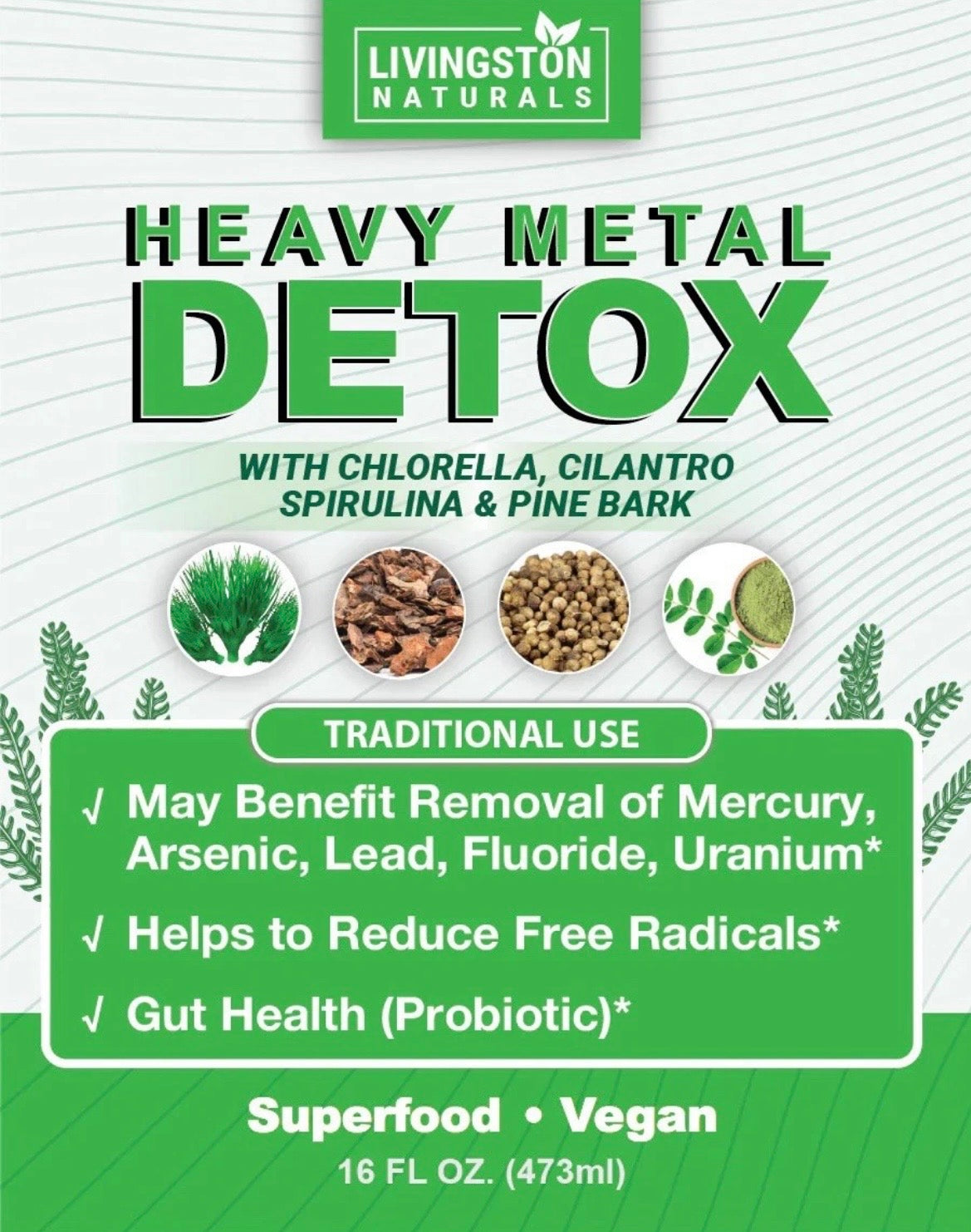 Heavy Metal Detox  Remove Nano Aluminum , Lead,Cadmium ,Barium, Thallium Mercury & More 16 oz