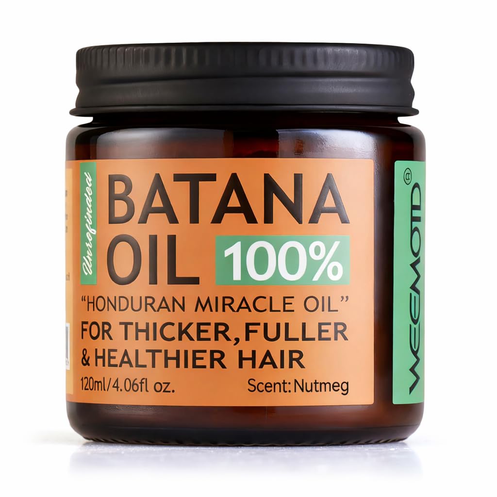 Batana Oil for Hair Growth Dr Sebi, 100% Raw Organic Batana Hair Mask from Honduras, Wild Growth Hair Oil, Scalp Oil Promotes Hair Thickness, Prevents Loss for Men & Women, 4.06 fl oz