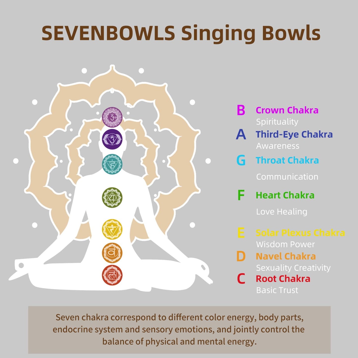 Sevenbowls Singing Bowls 432hz B Note 8-Inch Crystal Singing Bowl With A Free Mallet And O-Ring For Sound Healing, Meditation, Yoga, and Sound Baths