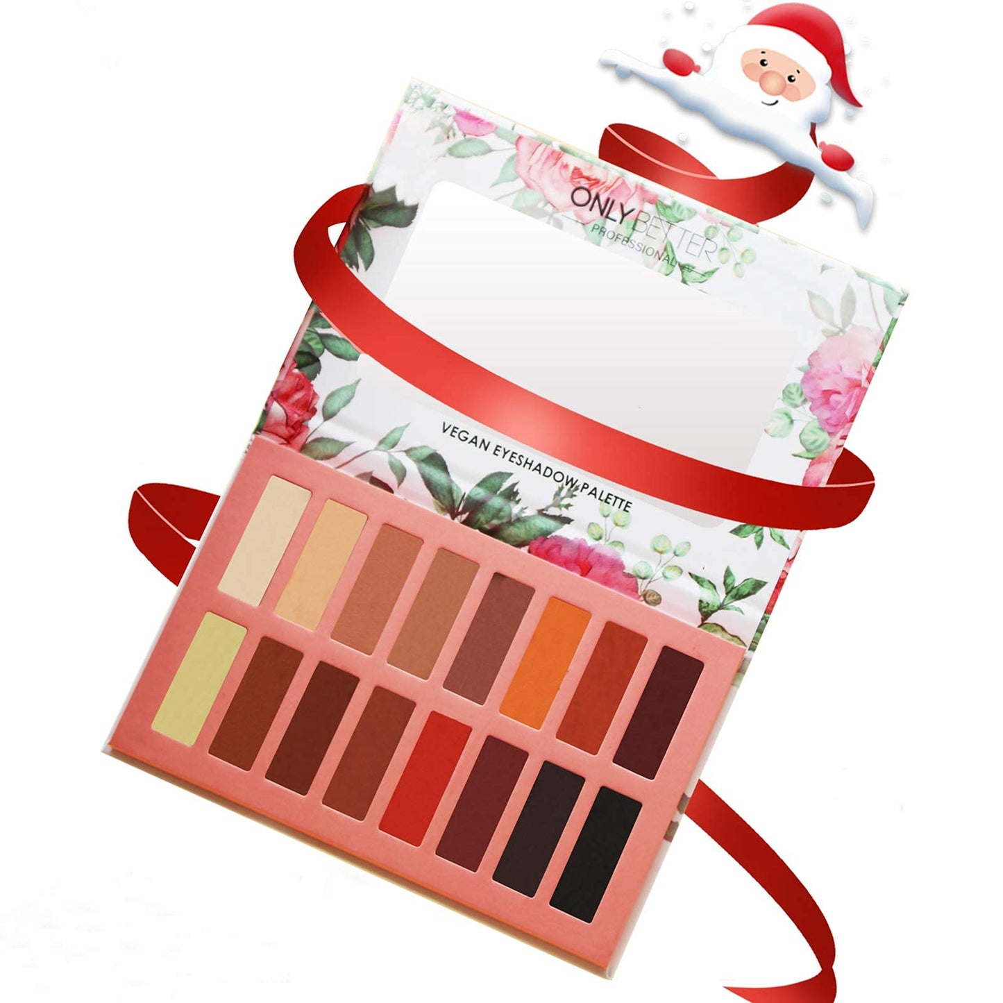 ORGANIC MAKEUP 💄 ONLYBETTER Vegan Eyeshadow Palette, Nude Eyeshadow Palette, 16 Shades Organic Eyeshadow palette high pigmented eyeshadow palette Colorful Eyeshadow Palette Long Lasting Nude Eyeshadow Shimmer Palette