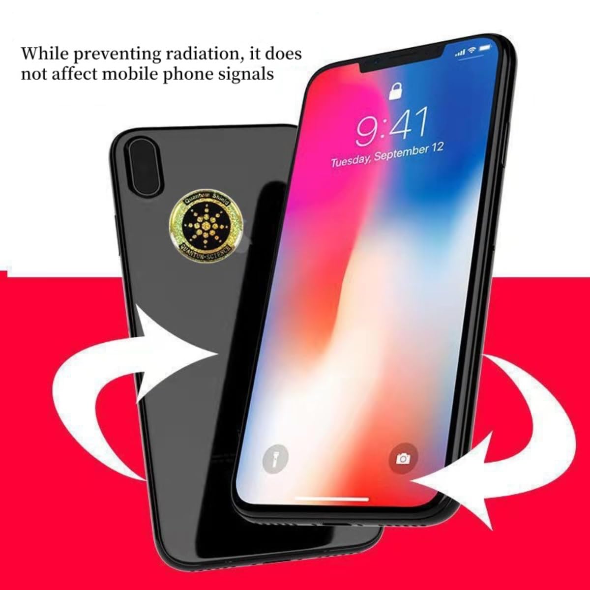 Quantum EMF Stickers Protects Against Negative Ions Emitted From 5g 6g & 7g Frequencies + Infrared, 6 Pack, Prevents Headache, Insomnia.