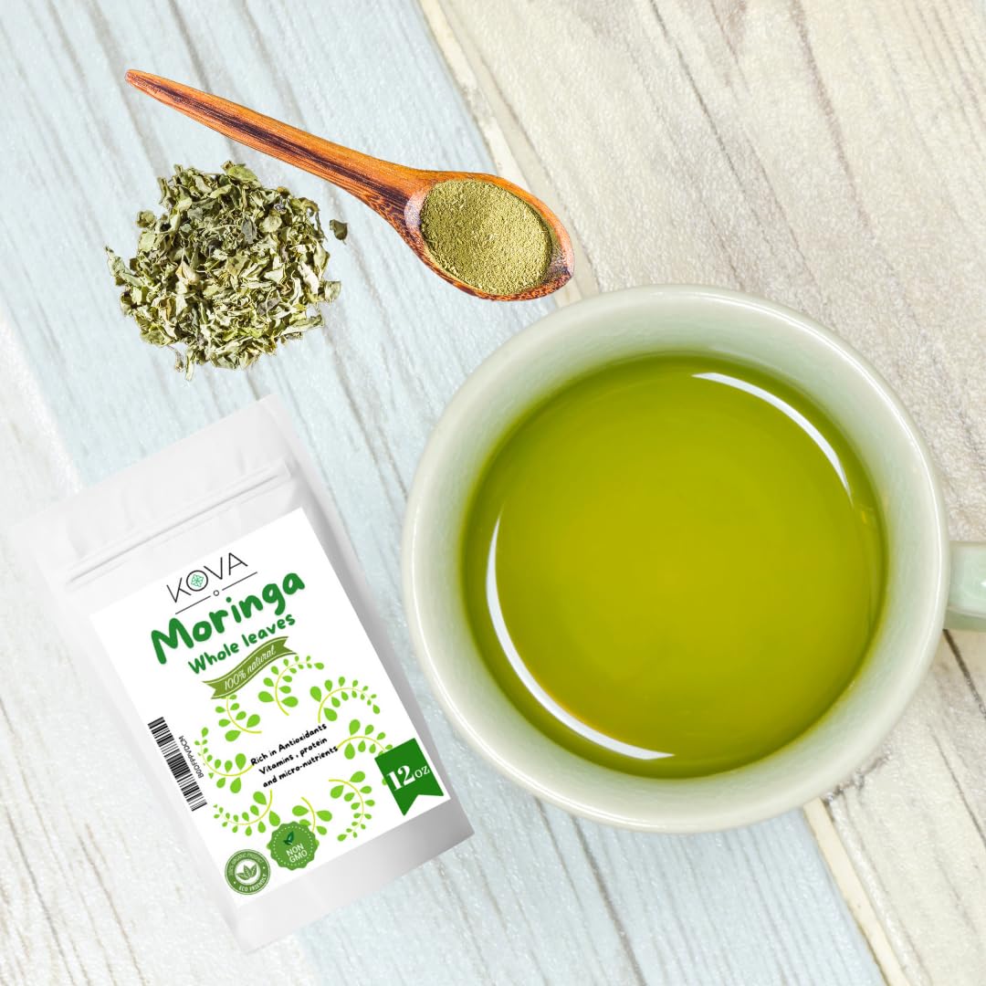 Moringa Oleifera Leaves High Alkaline Nutrient-Dense "Superfood" Packed With Vitamins, Antioxidants, & Amino Acids That Reduce Inflammation, Lowers Blood Sugar & Supports Heart Health. Rich in Vitamin C, Vitamin A Calcium & Has More Iron Than Spinach.