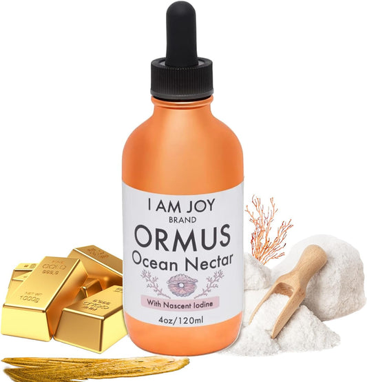 I Am Joy co. Ormus Ocean Nectar Monoatomic Gold with Iodine Designed to Decalcify The Pineal Gland, Support Thyroid and Increase Feelings of Alertness, Clarity of Thought and Energy 4oz