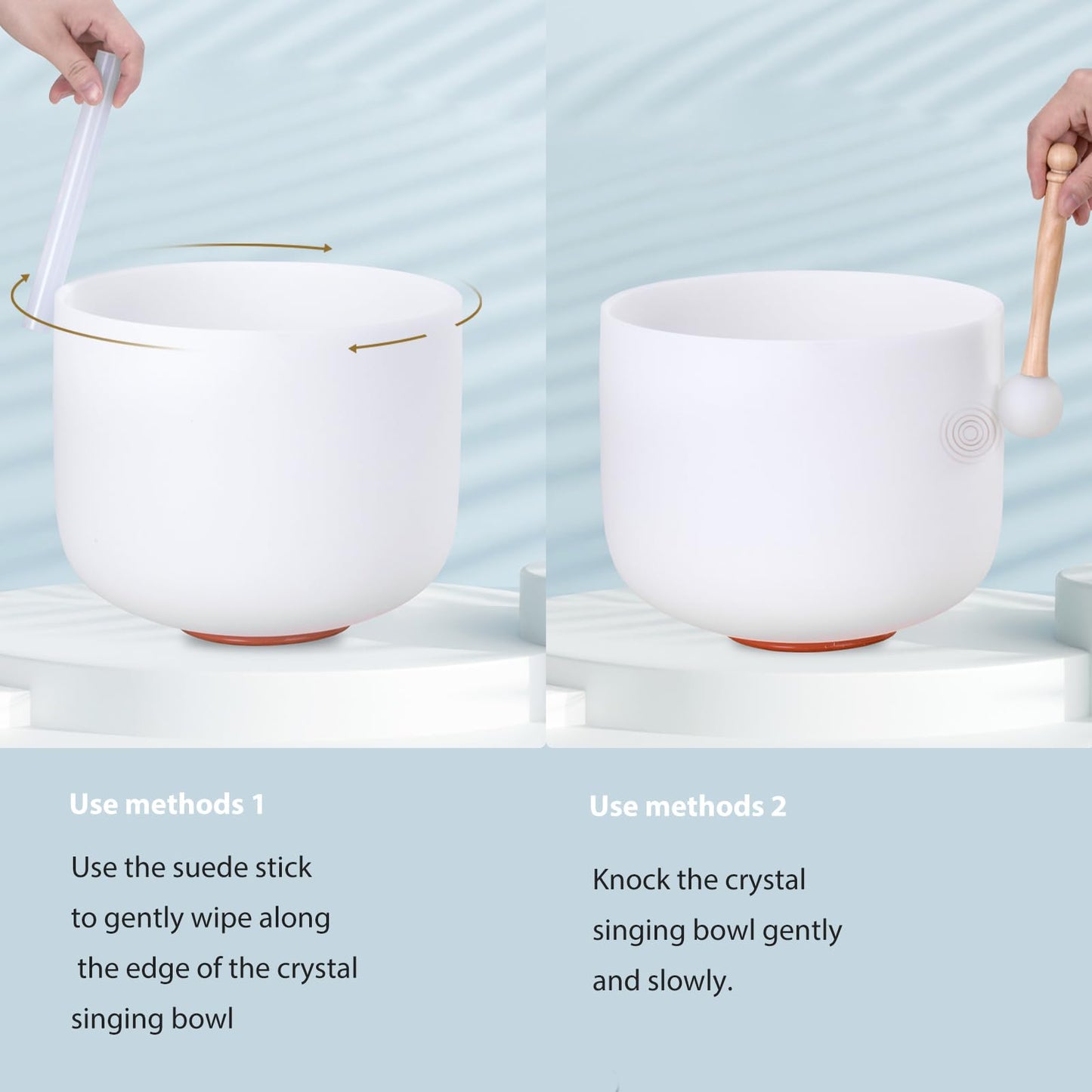 Sevenbowls Singing Bowls 432hz B Note 8-Inch Crystal Singing Bowl With A Free Mallet And O-Ring For Sound Healing, Meditation, Yoga, and Sound Baths