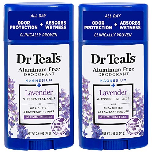 Dr Teal's Aluminum Free Deodorant - Lavender - Paraben & Phthalate Free - 2.65 oz