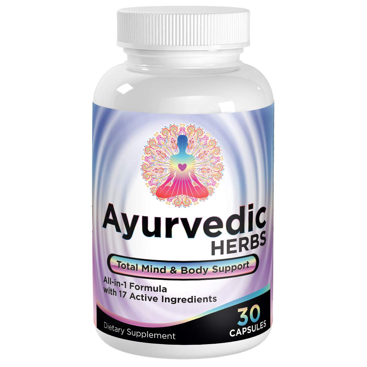 Ayurvedic Herbs 🧘🏽‍♂️ (All-in-1) Supplement Formula Pills - Ayurveda Mind, Body & Spirit Herbal Blend Complex with 17 Active Ingredients - Natural Ayurvedic Supplement Decalcifies & Activates Pineal Gland 👁️ Not Available in UK