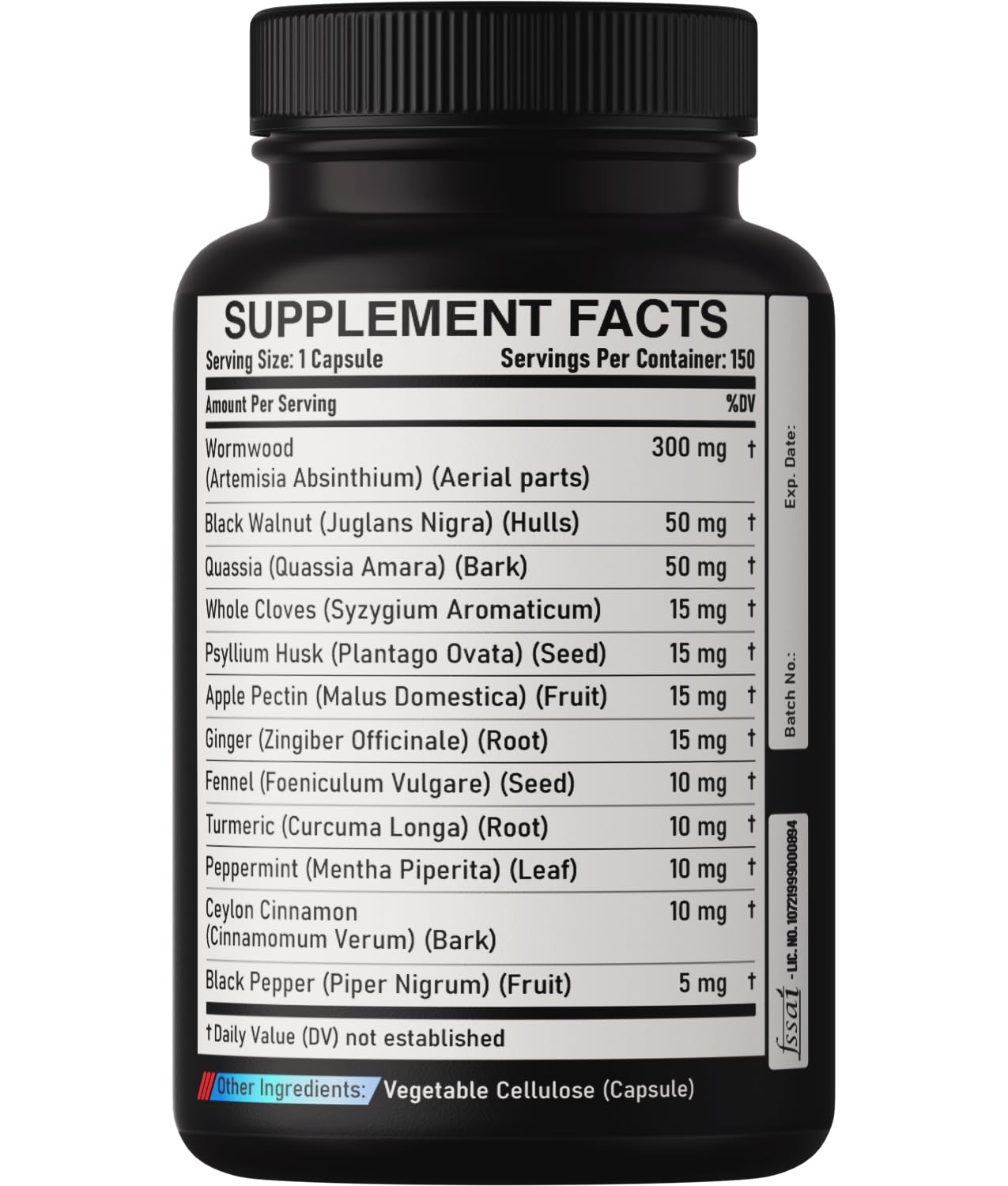 Sweet Wormwood Black Walnut Whole Clove Capsules Parasite Cleanse.