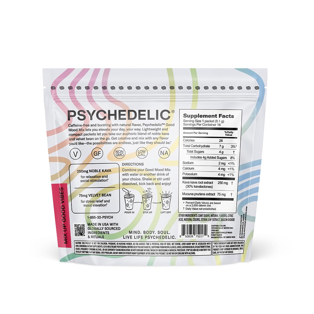 Easy Alcohol Alternative with Buzz - Calming Kava Drink Mix (14x5.5g) Flavored Kava Powder - Calming Drink Powder Packets - Easy Open Single Serving Drinks - 14 Calm Packets - Grape