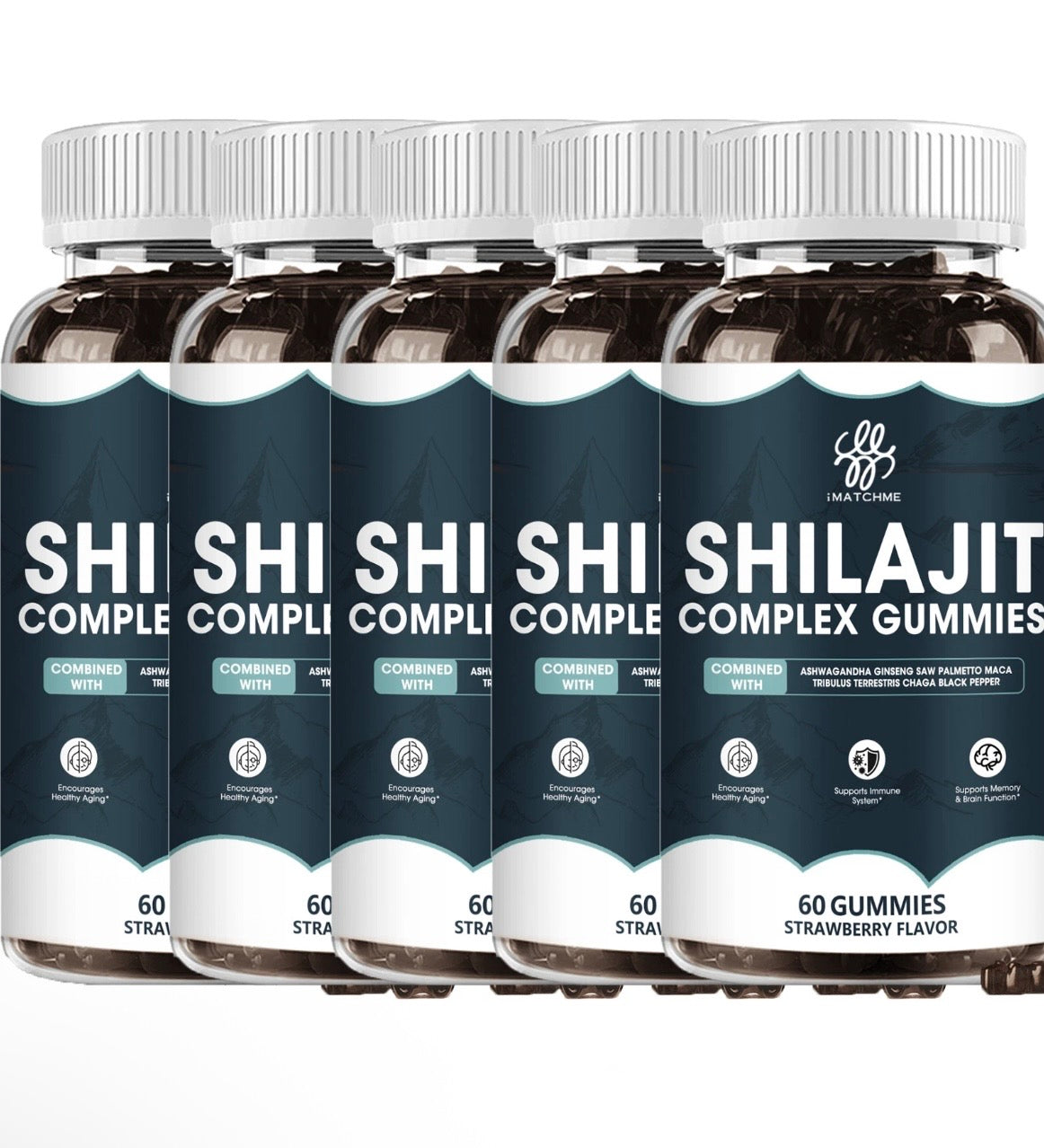 Shilajit Complex Gummies with 85+ Trace Mineral & Fulvic Acid Supports Energy and Immune System.