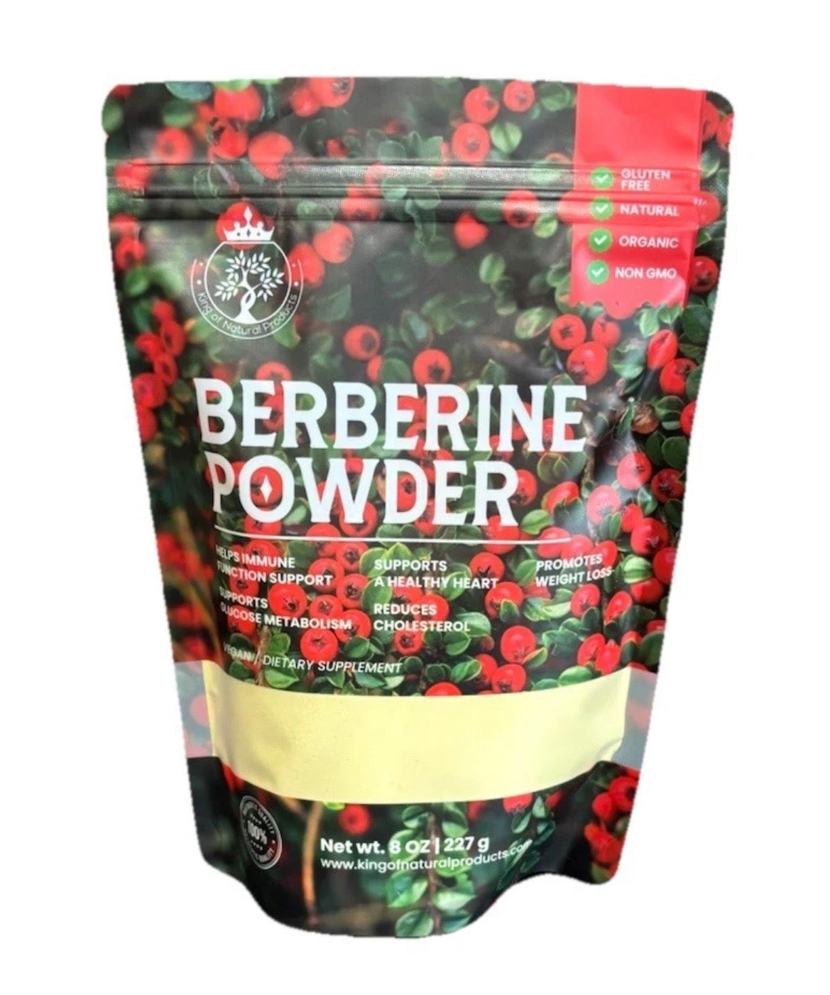 Organic Berberine Powder, Plant-Based Super Foods. Great For Combating Diabetes and Elevated Blood Sugar Levels.