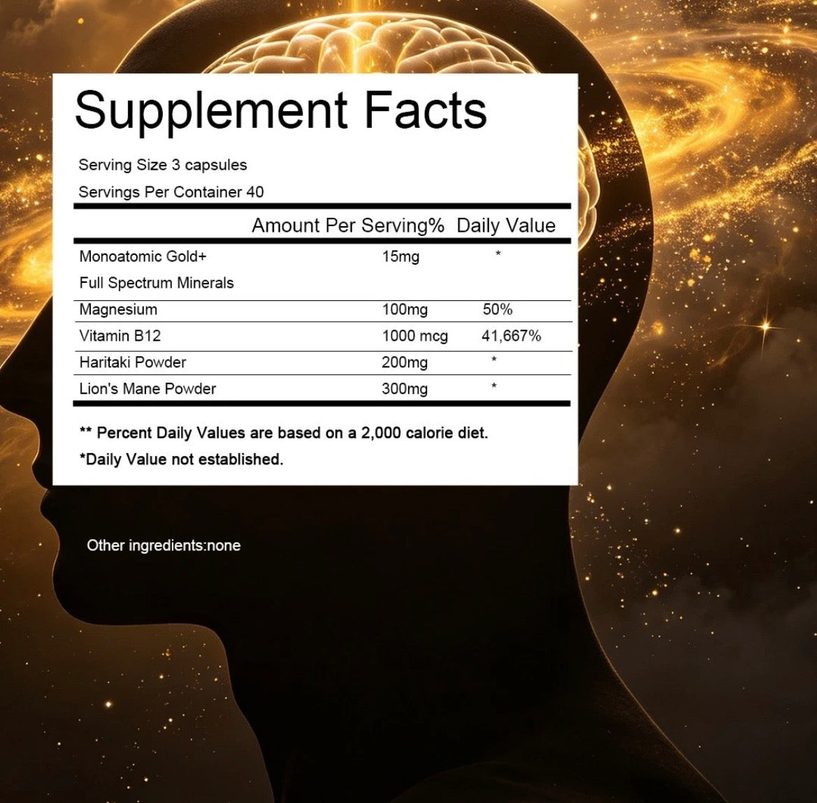 Third Eye Awakening Supplement, Ormus Golden Oil Monoatomic, Haritaki Capsules Decalcify & Activate Pineal Gland
