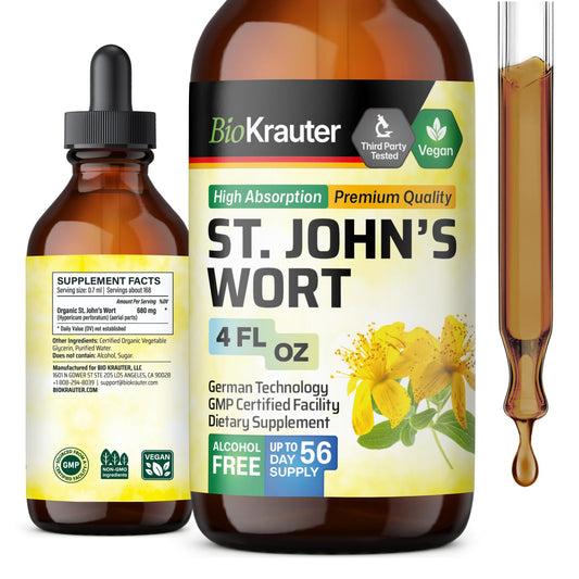 St Johns Wort Tincture - Hypericum Perforatum Liquid Extract for Heart Health & Mood Support - High Absorption - St Johns Wort.