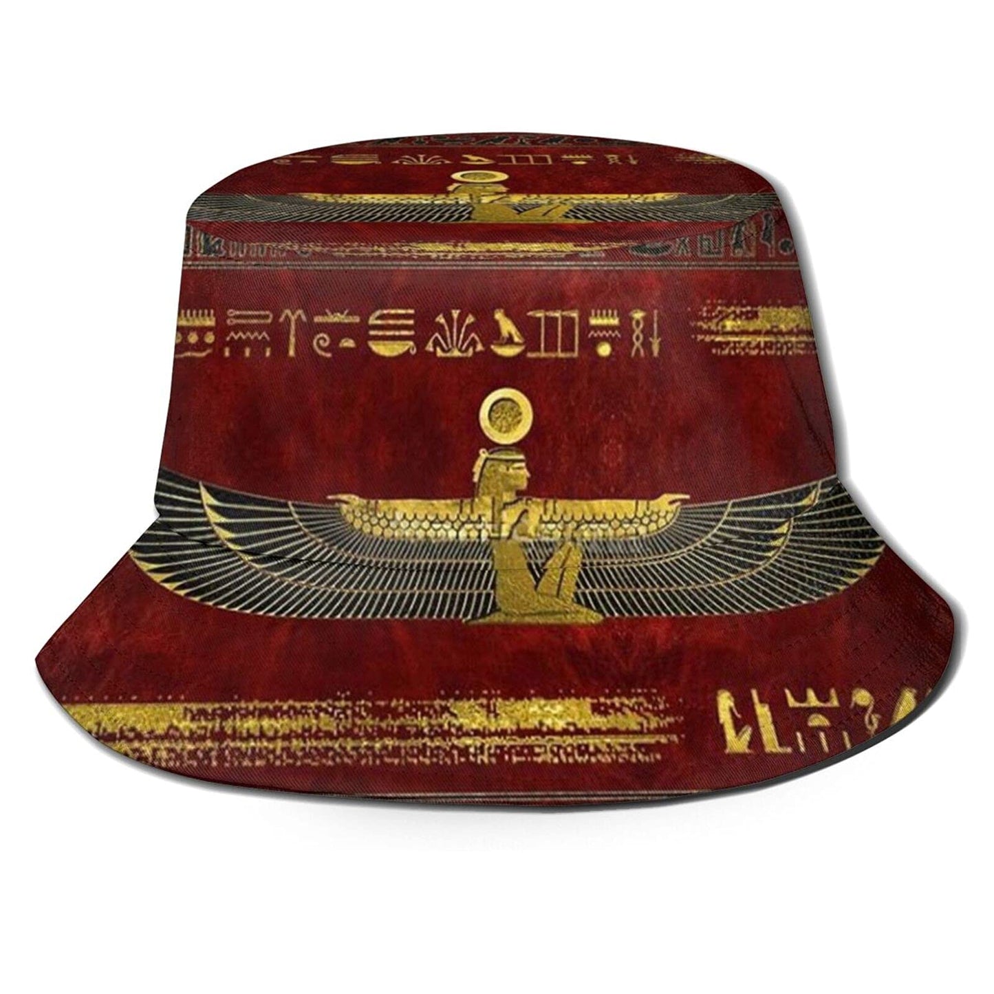 Hieroglyphic Hat African Egyptian Culture Bucket Hat Summer Fisherman Cap Outdoor Beach Sun Hat